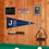 College Flags & Banners Co. Jackson State Tigers Pennant Flag and Wall Tack Mount Pads - Sports Collectibles, Sports Memorabilia, Sports Fan Shop, Sports Gifts