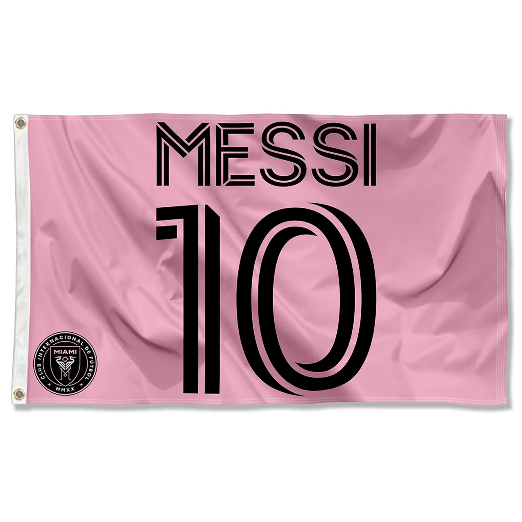WinCraft Inter Miami CF Messi Player Logo 3x5 Feet Banner Flag - Sports Collectibles, Sports Memorabilia, Sports Fan Shop, Sports Gifts