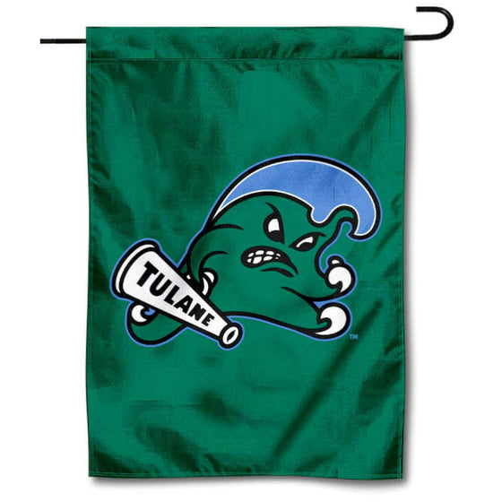 College Flags & Banners Co. Tulane Green Wave Angry Wave Garden Flag - Sports Collectibles, Sports Memorabilia, Sports Fan Shop, Sports Gifts