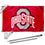 College Flags & Banners Co. Ohio State University Nylon Flag and Pole Bracket Mount Bundle - Sports Collectibles, Sports Memorabilia, Sports Fan Shop, Sports Gifts
