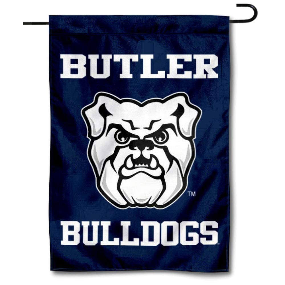 College Flags & Banners Co. Butler Bulldogs New Logo Garden Flag and USA Flag Stand Pole Holder Set - Sports Collectibles, Sports Memorabilia, Sports Fan Shop, Sports Gifts