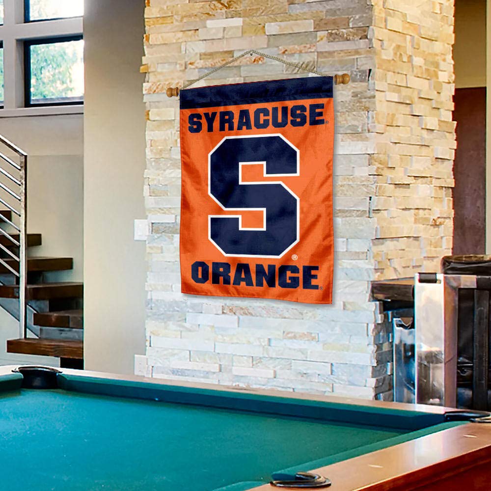 College Flags & Banners Co. SU Orange House Flag and Wood Banner Pole Set - Sports Collectibles, Sports Memorabilia, Sports Fan Shop, Sports Gifts