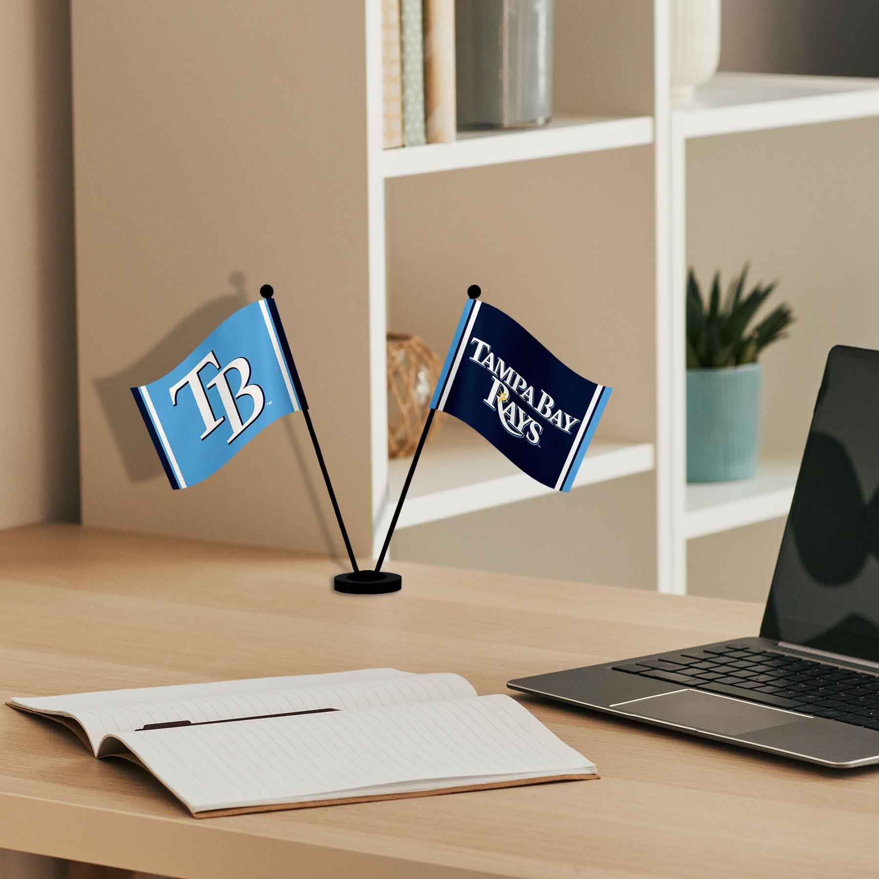 WinCraft Tampa Bay Rays Desk and Table Top Flags - Sports Collectibles, Sports Memorabilia, Sports Fan Shop, Sports Gifts