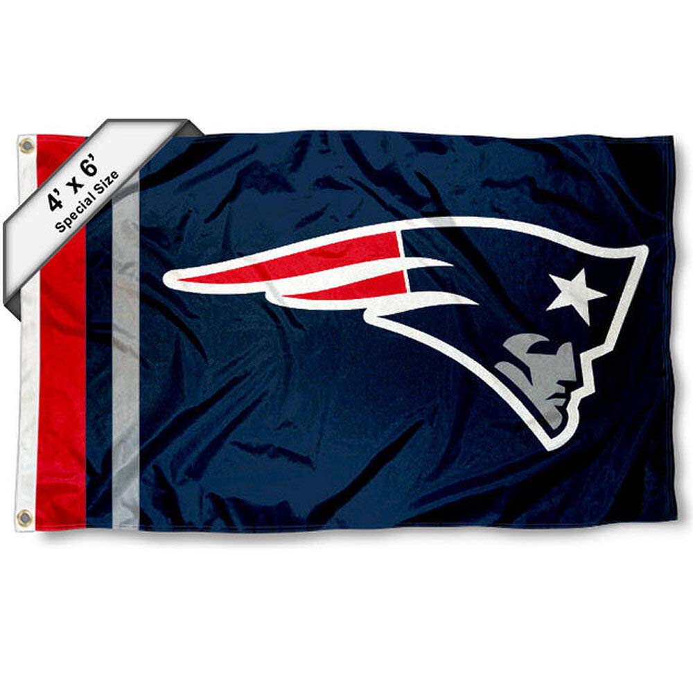 WinCraft New England Patriots 4 ft x 6 ft Foot Flag - Sports Collectibles, Sports Memorabilia, Sports Fan Shop, Sports Gifts