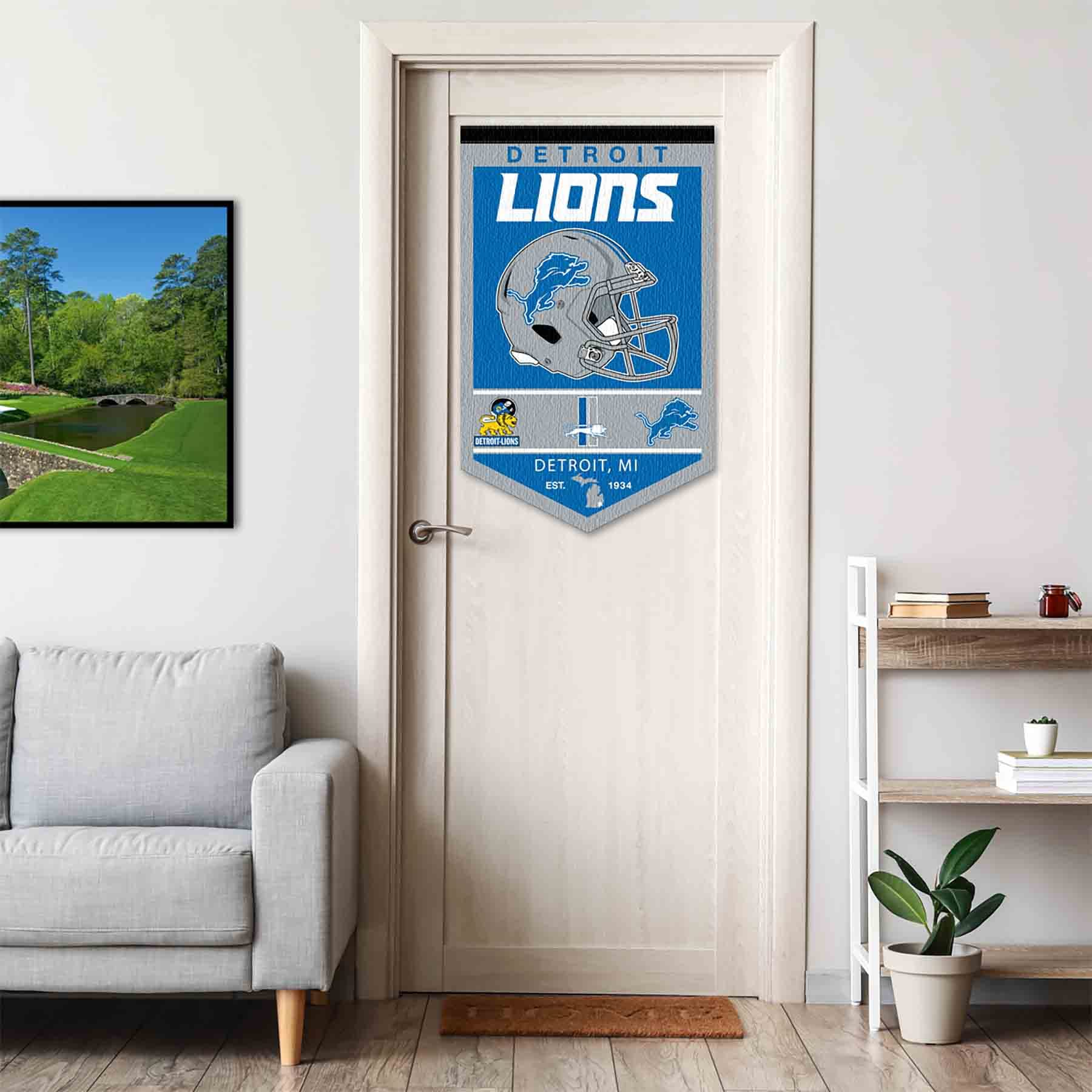 WinCraft Detroit Lions Heritage History Banner Pennant - Sports Collectibles, Sports Memorabilia, Sports Fan Shop, Sports Gifts