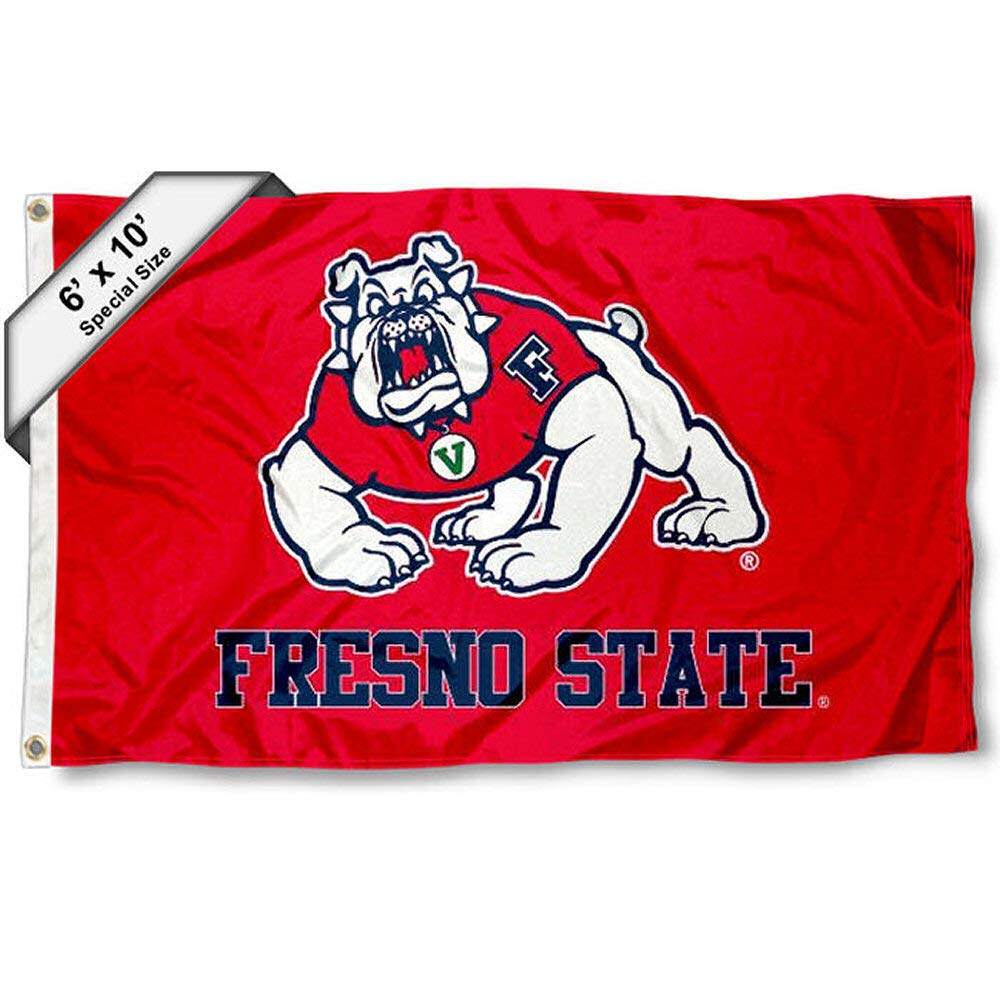 College Flags & Banners Co. Fresno State Bulldogs 6x10 Feet Flag - Sports Collectibles, Sports Memorabilia, Sports Fan Shop, Sports Gifts