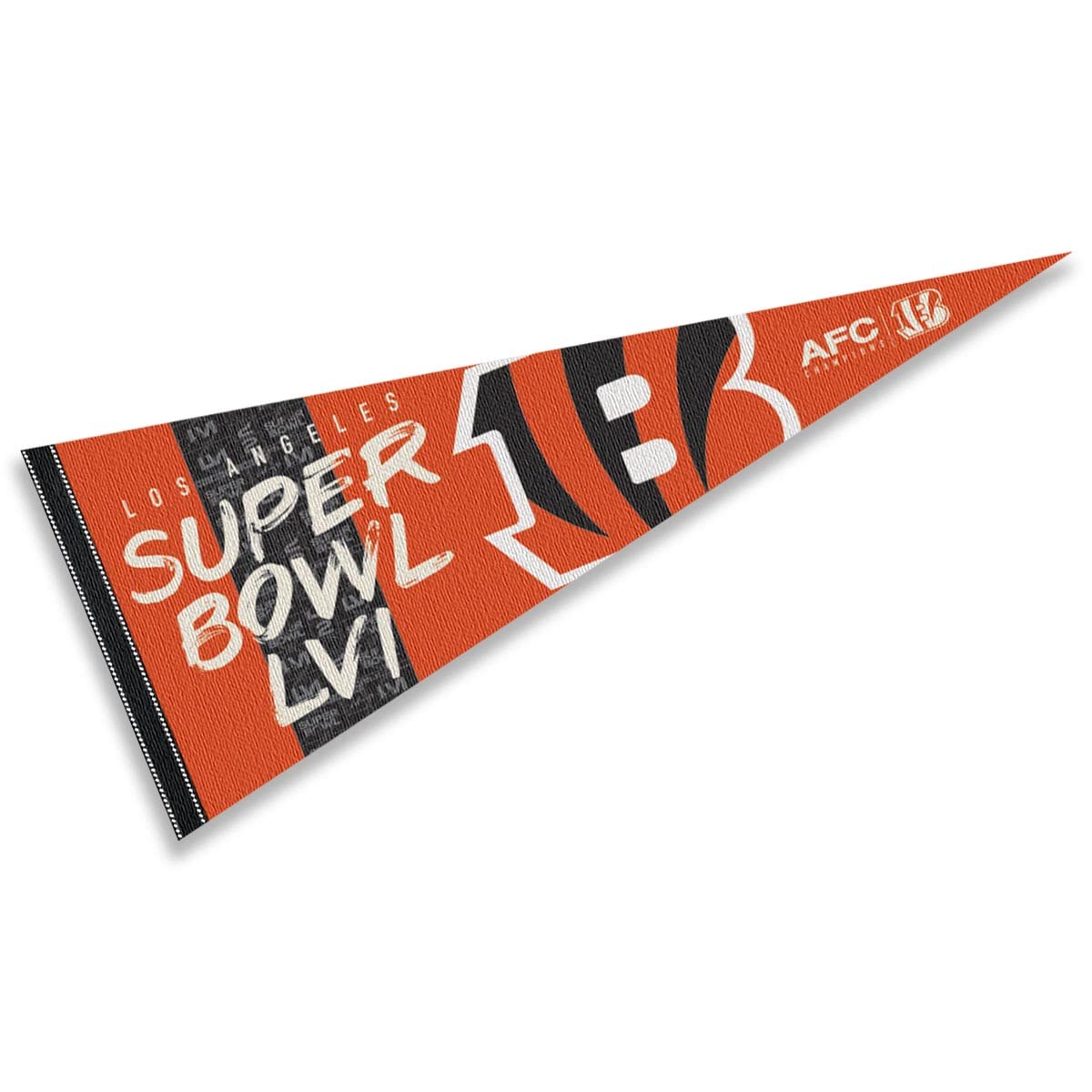 WinCraft Bengals 2022 Super Bowl LVI Bound Full Size Large Pennant - Sports Collectibles, Sports Memorabilia, Sports Fan Shop, Sports Gifts