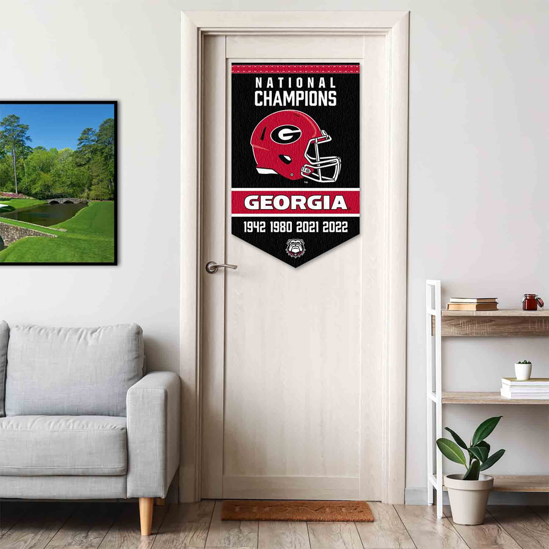 Georgia Bulldogs 4 Time Football National Champions Banner - Sports Collectibles, Sports Memorabilia, Sports Fan Shop, Sports Gifts