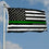Sports Flags Pennants Company Military and Armed Services Thin Line Flag 3x5 Foot Banner - Sports Collectibles, Sports Memorabilia, Sports Fan Shop, Sports Gifts