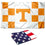 College Flags & Banners Co. Tennessee Volunteers Checkerboard Stripes Flag and USA 3x5 Set - Sports Collectibles, Sports Memorabilia, Sports Fan Shop, Sports Gifts