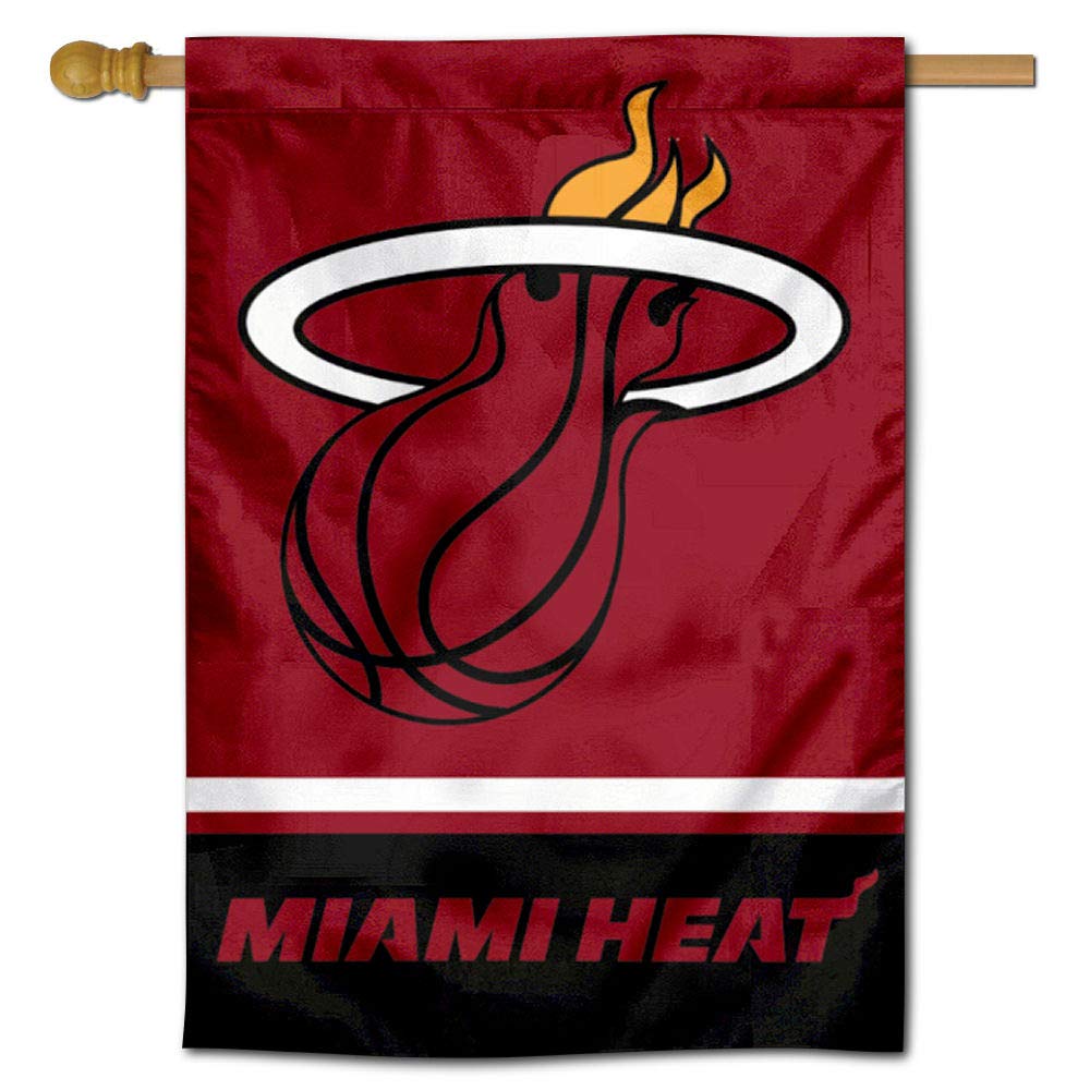 WinCraft Miami Heat Double Sided House Banner Flag - Sports Collectibles, Sports Memorabilia, Sports Fan Shop, Sports Gifts