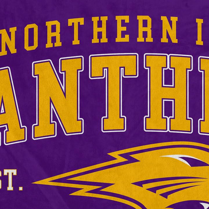 NCAA Northern Iowa Panthers Vintage Arch Block Ultra Soft Blanket - Sports Gifts, Sports Memorabilia, Sports Collectibles, Fan Shop