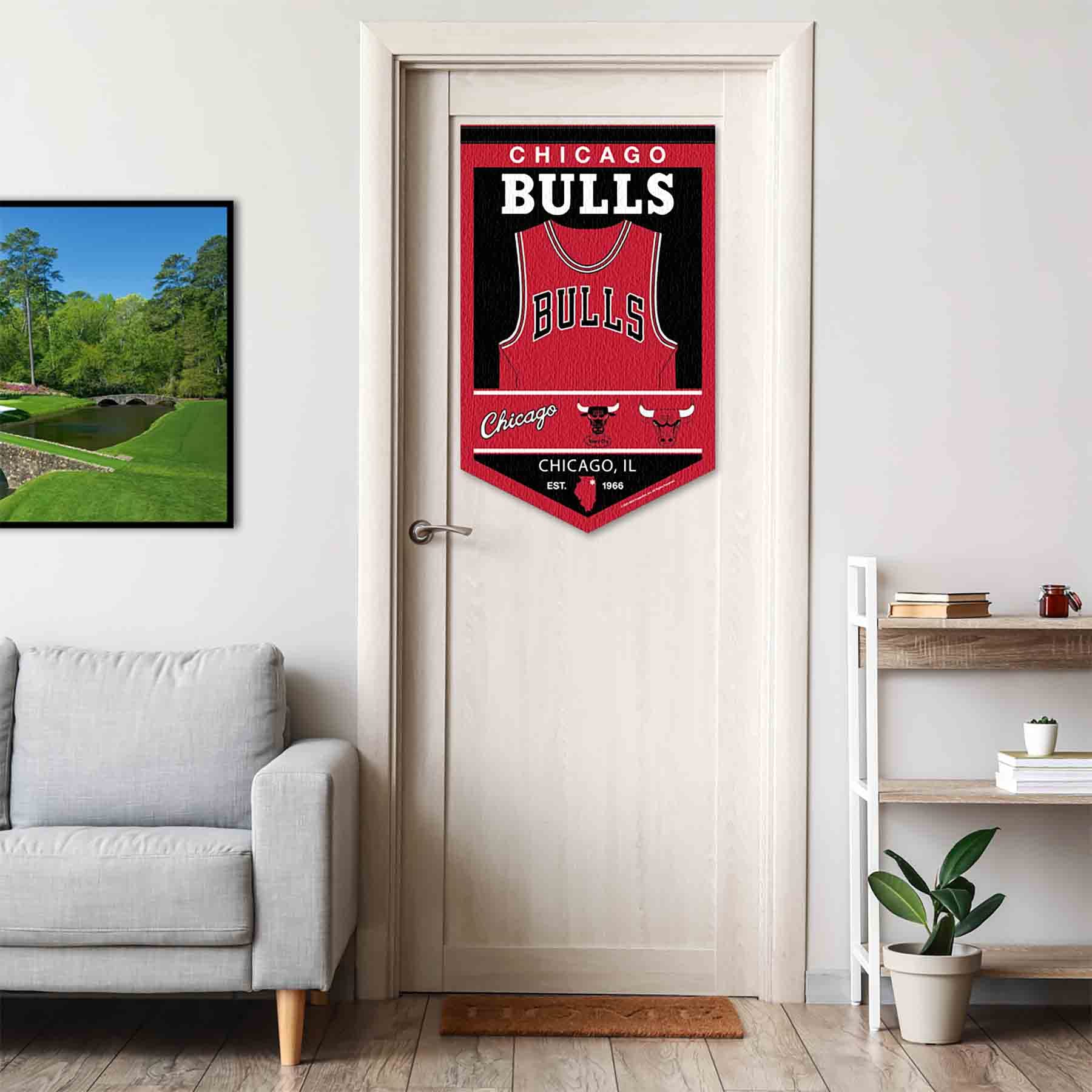 WinCraft Chicago Bulls Heritage History Banner Pennant - Sports Collectibles, Sports Memorabilia, Sports Fan Shop, Sports Gifts