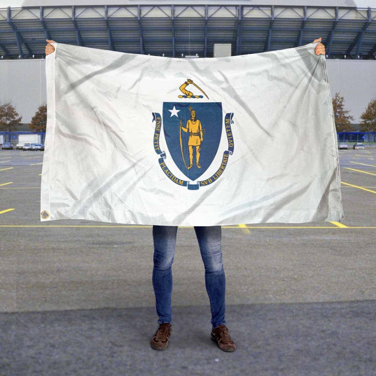 Sports Flags Pennants Company State of Massachusetts Flag 3x5 Foot Banner - Sports Collectibles, Sports Memorabilia, Sports Fan Shop, Sports Gifts