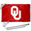 College Flags & Banners Co. Oklahoma Sooners OU Logo Flag with Pole and Bracket Kit - Sports Collectibles, Sports Memorabilia, Sports Fan Shop, Sports Gifts