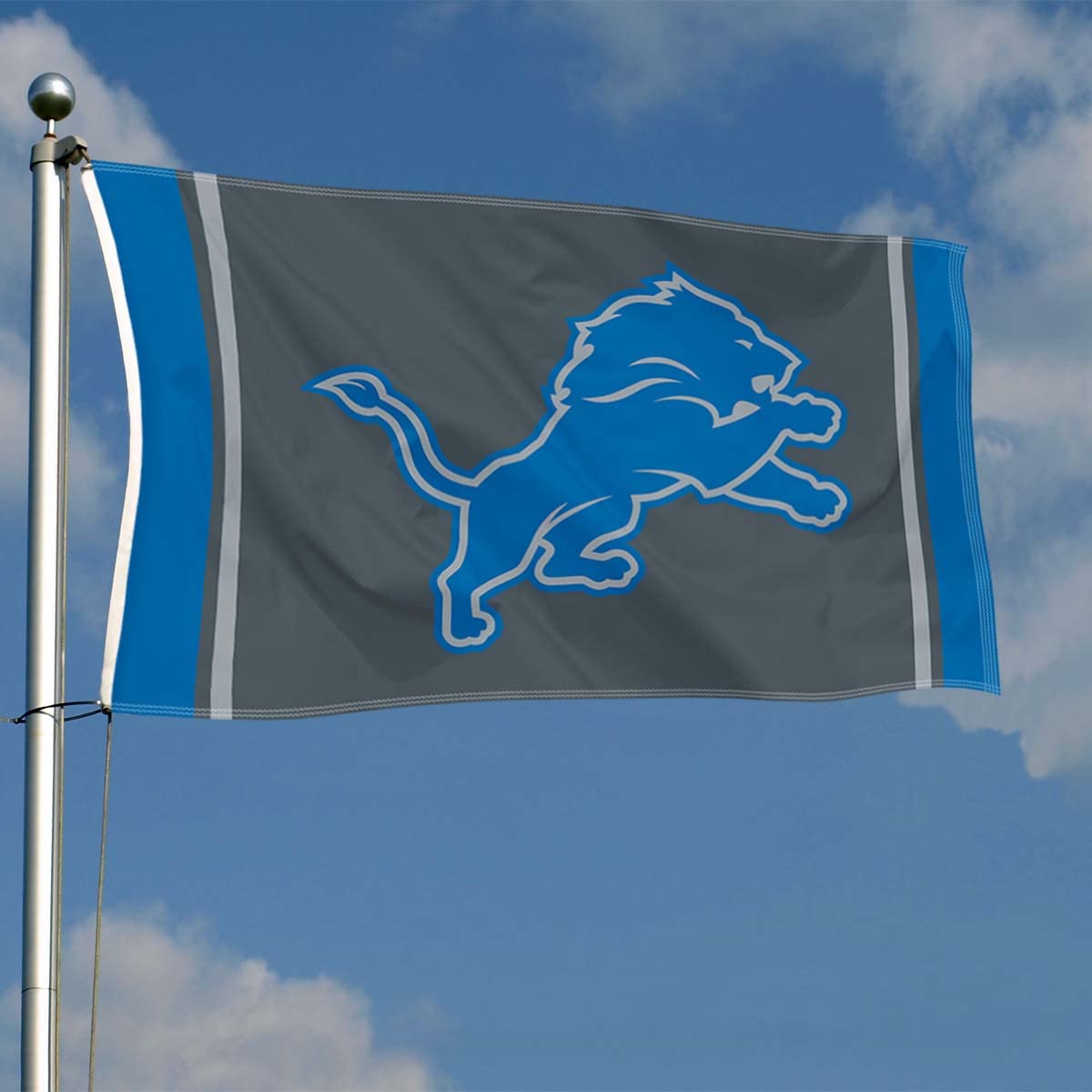 WinCraft Detroit Lions Blackout Sideline Flag Outdoor Indoor 3x5 Foot Banner - Sports Collectibles, Sports Memorabilia, Sports Fan Shop, Sports Gifts