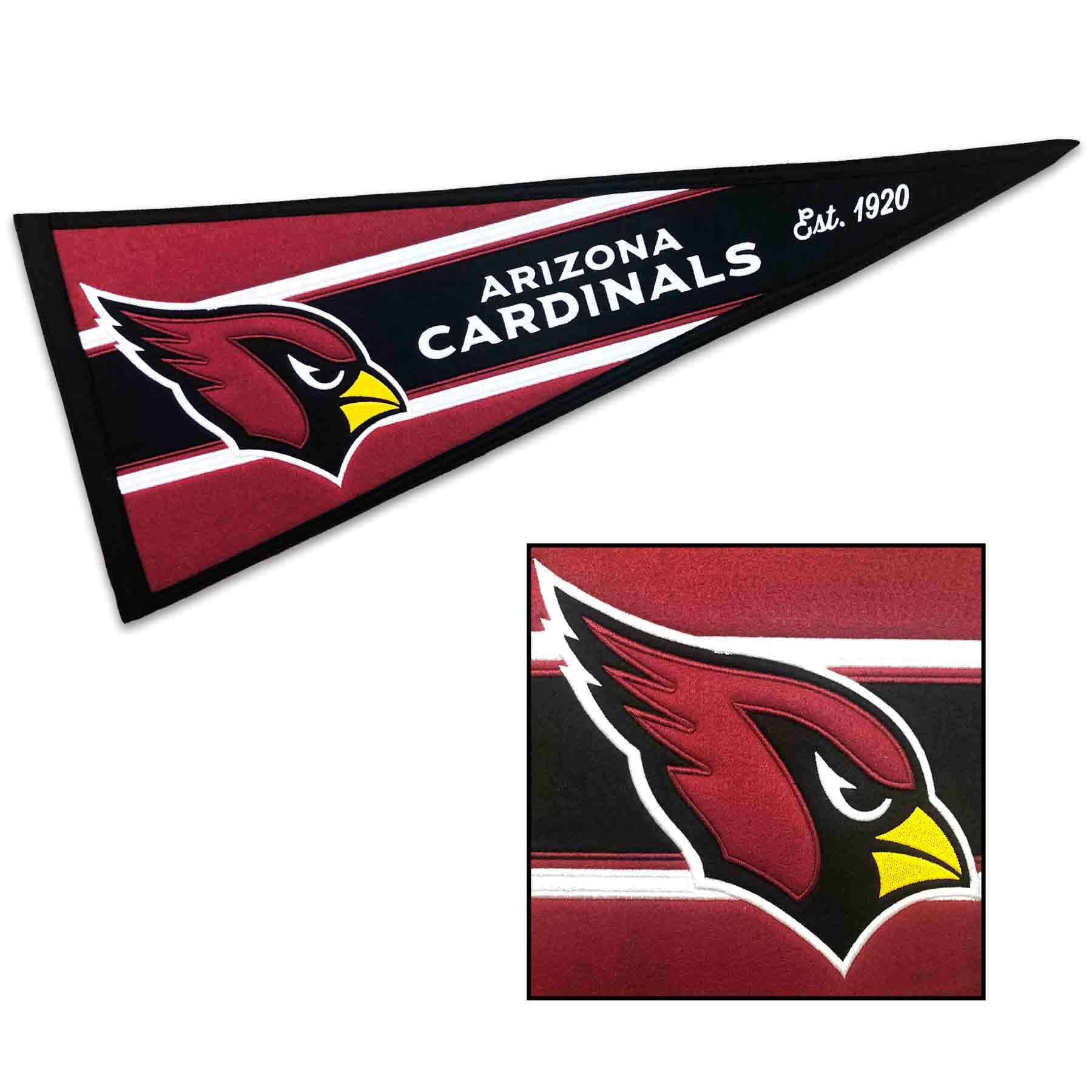 WinCraft Arizona Cardinals Embroidered and Sewn Pennant - Sports Collectibles, Sports Memorabilia, Sports Fan Shop, Sports Gifts