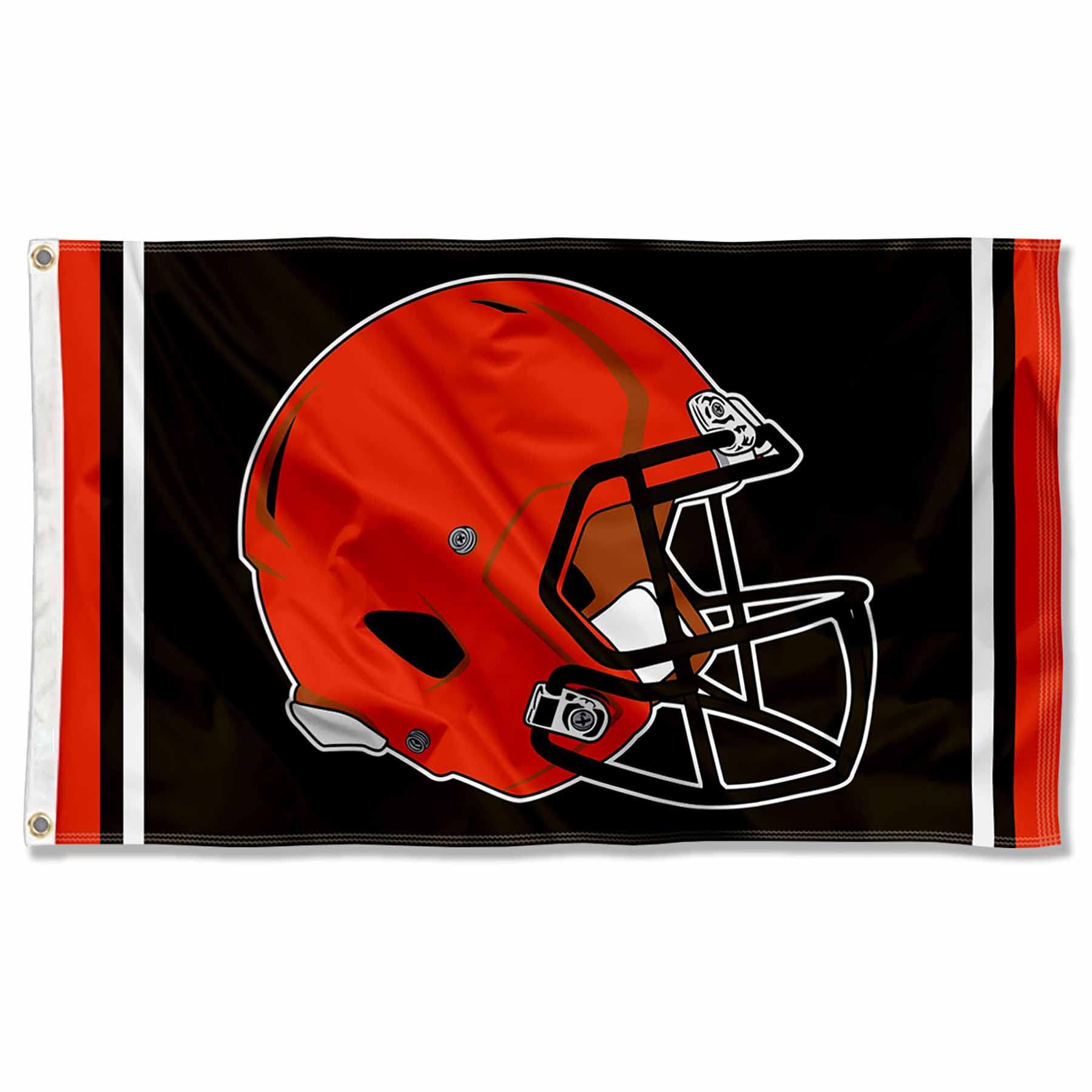 WinCraft Cleveland Browns New Helmet Grommet Pole Flag - Sports Collectibles, Sports Memorabilia, Sports Fan Shop, Sports Gifts