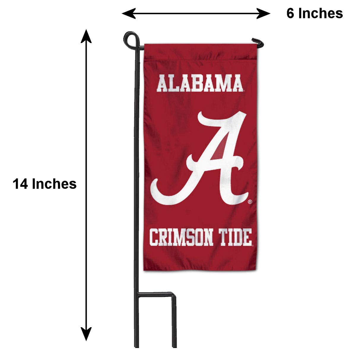 College Flags & Banners Co. Alabama Crimson Tide Mini Garden and Flower Pot Flag Topper - Sports Collectibles, Sports Memorabilia, Sports Fan Shop, Sports Gifts