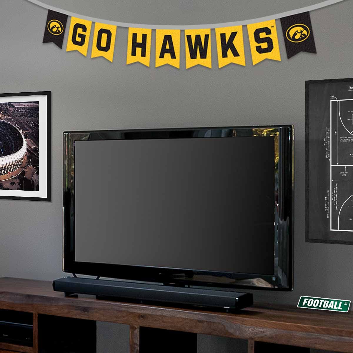 Iowa Hawkeyes Banner String Pennant Flags - Sports Collectibles, Sports Memorabilia, Sports Fan Shop, Sports Gifts