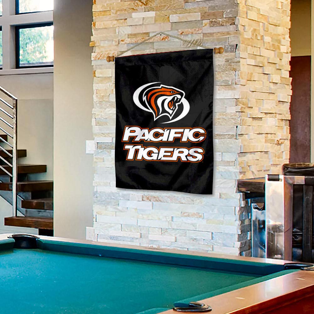 Pacific Tigers House Flag and Wood Banner Pole Set - Sports Collectibles, Sports Memorabilia, Sports Fan Shop, Sports Gifts