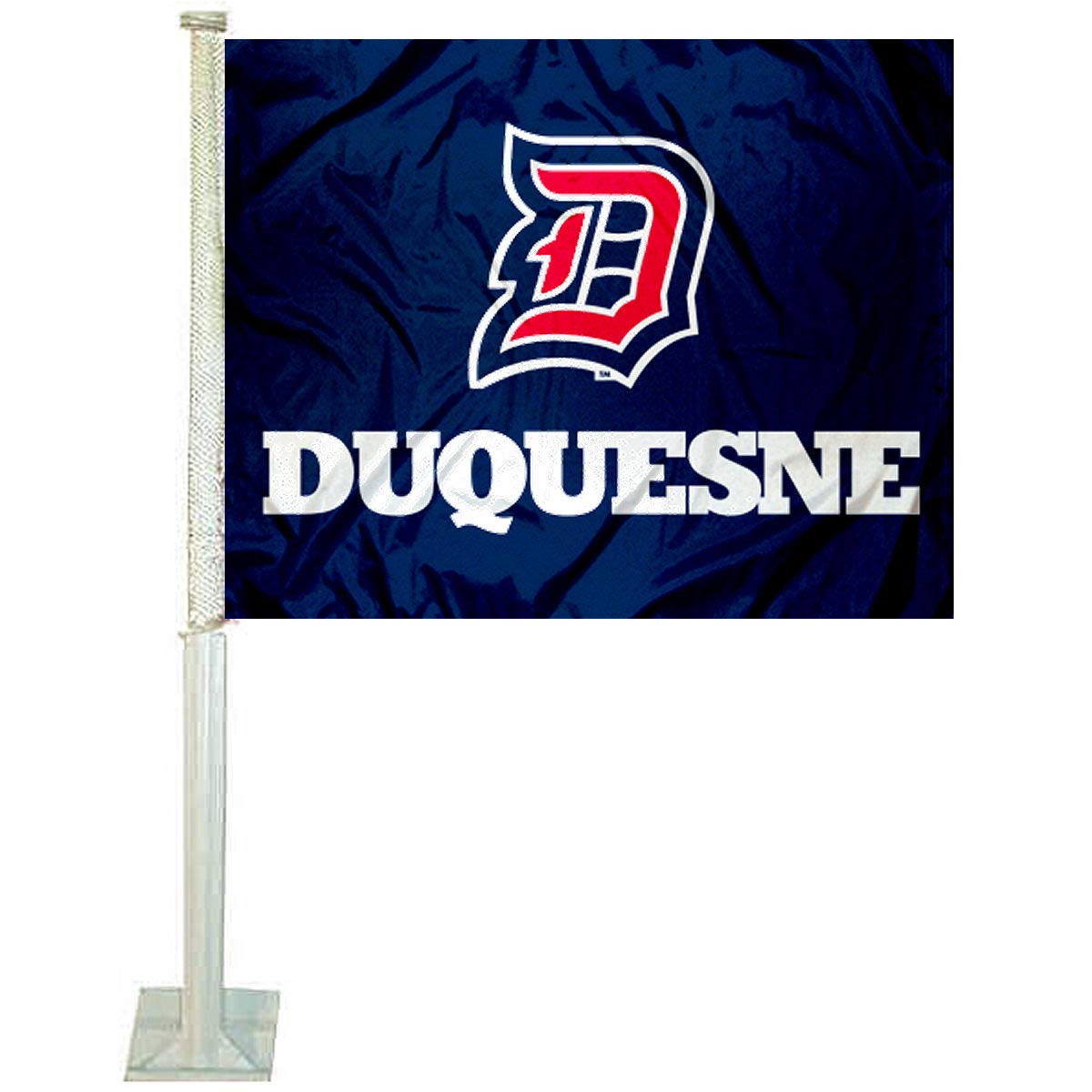 College Flags & Banners Co. Duquesne Dukes Car Flag - Sports Collectibles, Sports Memorabilia, Sports Fan Shop, Sports Gifts