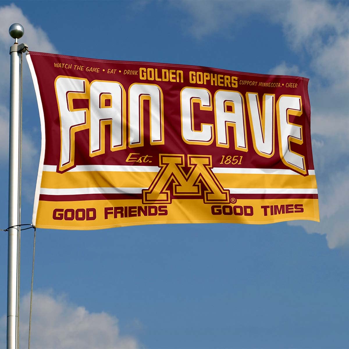 Minnesota Gophers Fan Man Cave Banner Flag - Sports Collectibles, Sports Memorabilia, Sports Fan Shop, Sports Gifts