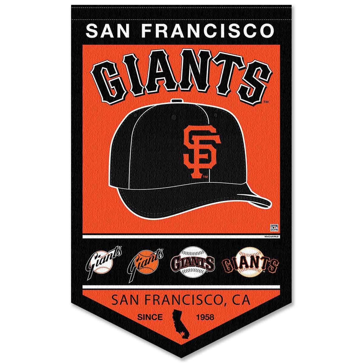 WinCraft San Francisco Giants Heritage History Banner Pennant - Sports Collectibles, Sports Memorabilia, Sports Fan Shop, Sports Gifts