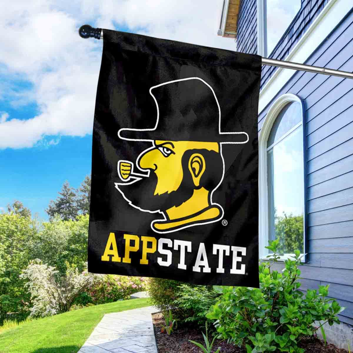 App State Mountaineers Yosef House Flag with Flag Pole Set - Sports Collectibles, Sports Memorabilia, Sports Fan Shop, Sports Gifts