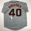 Autographed/Signed Madison Bumgarner San Francisco Grey Baseball Jersey JSA COA