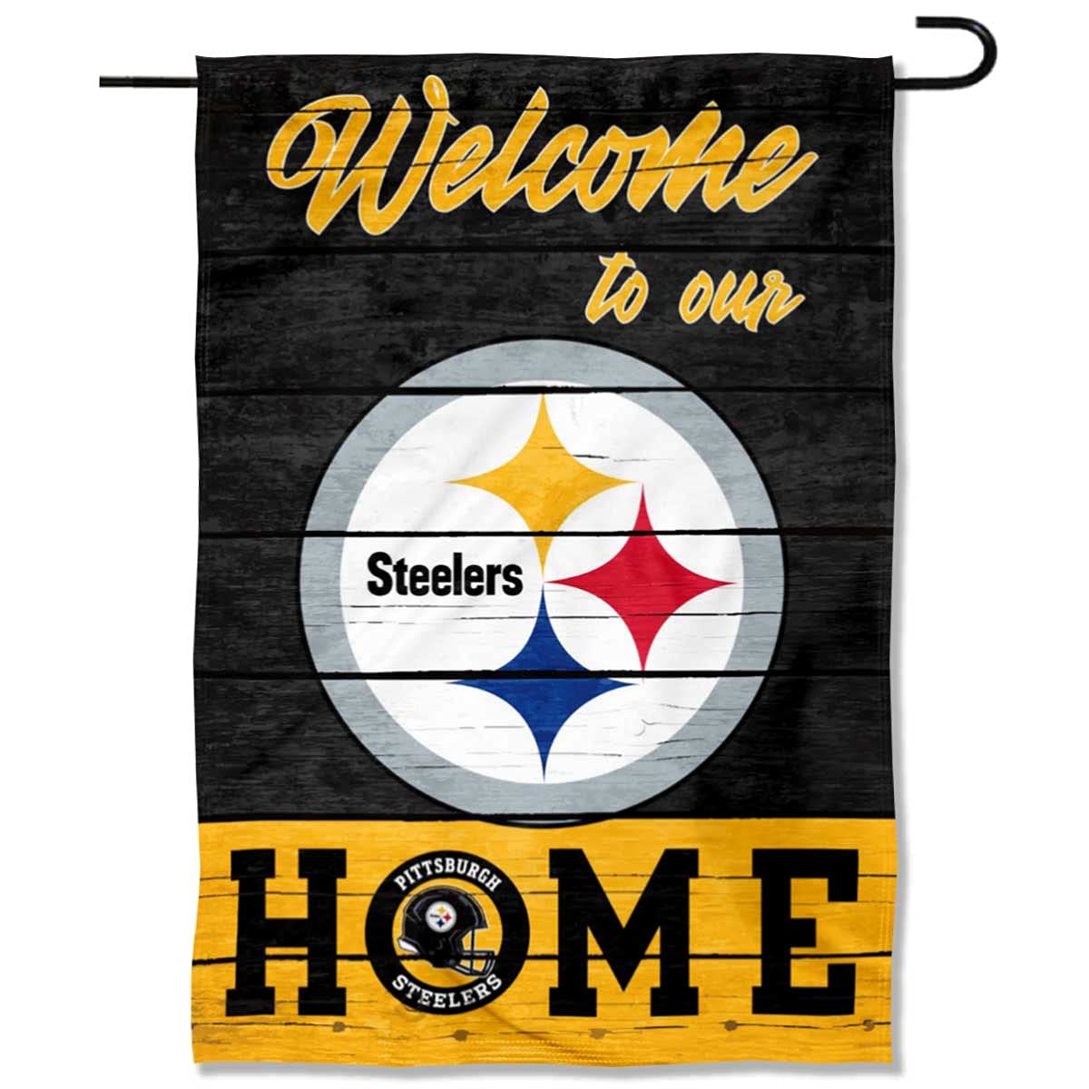 WinCraft Pittsburgh Steelers Welcome Home Decorative Garden Flag Double Sided Banner - Sports Collectibles, Sports Memorabilia, Sports Fan Shop, Sports Gifts
