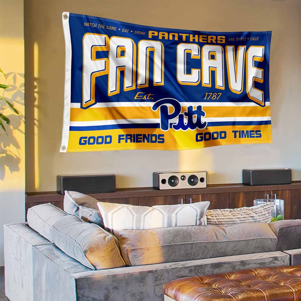 Pittsburgh Panthers Fan Man Cave Banner Flag - Sports Collectibles, Sports Memorabilia, Sports Fan Shop, Sports Gifts