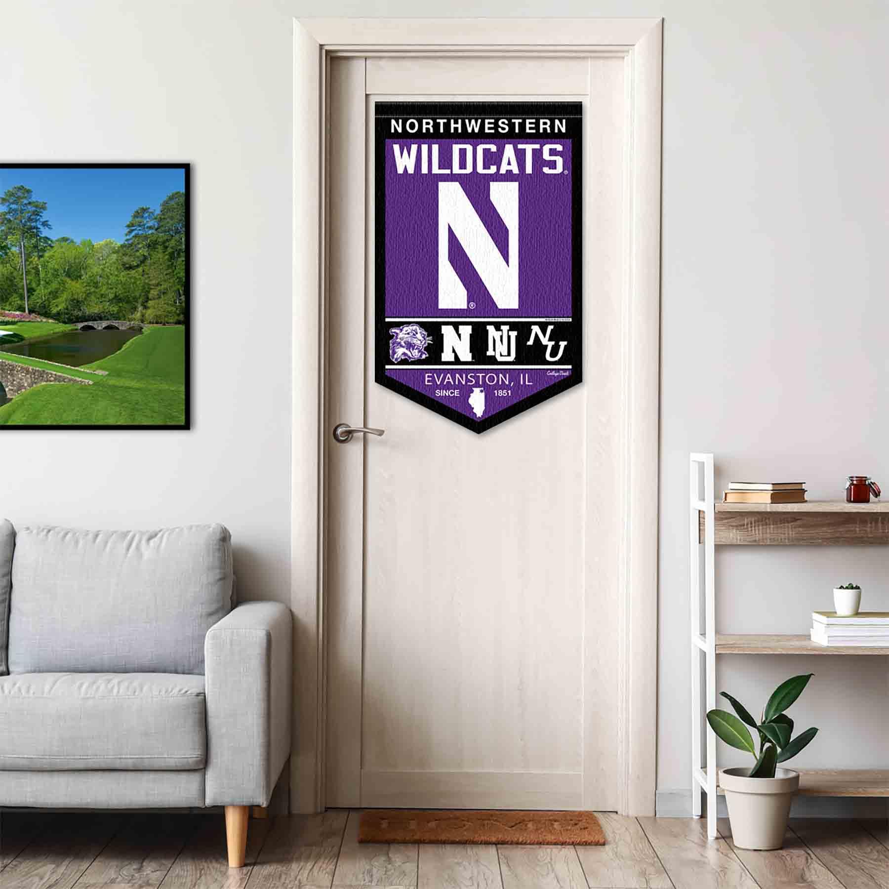College Flags & Banners Co. Northwestern Wildcats Heritage History Banner Pennant - Sports Collectibles, Sports Memorabilia, Sports Fan Shop, Sports Gifts