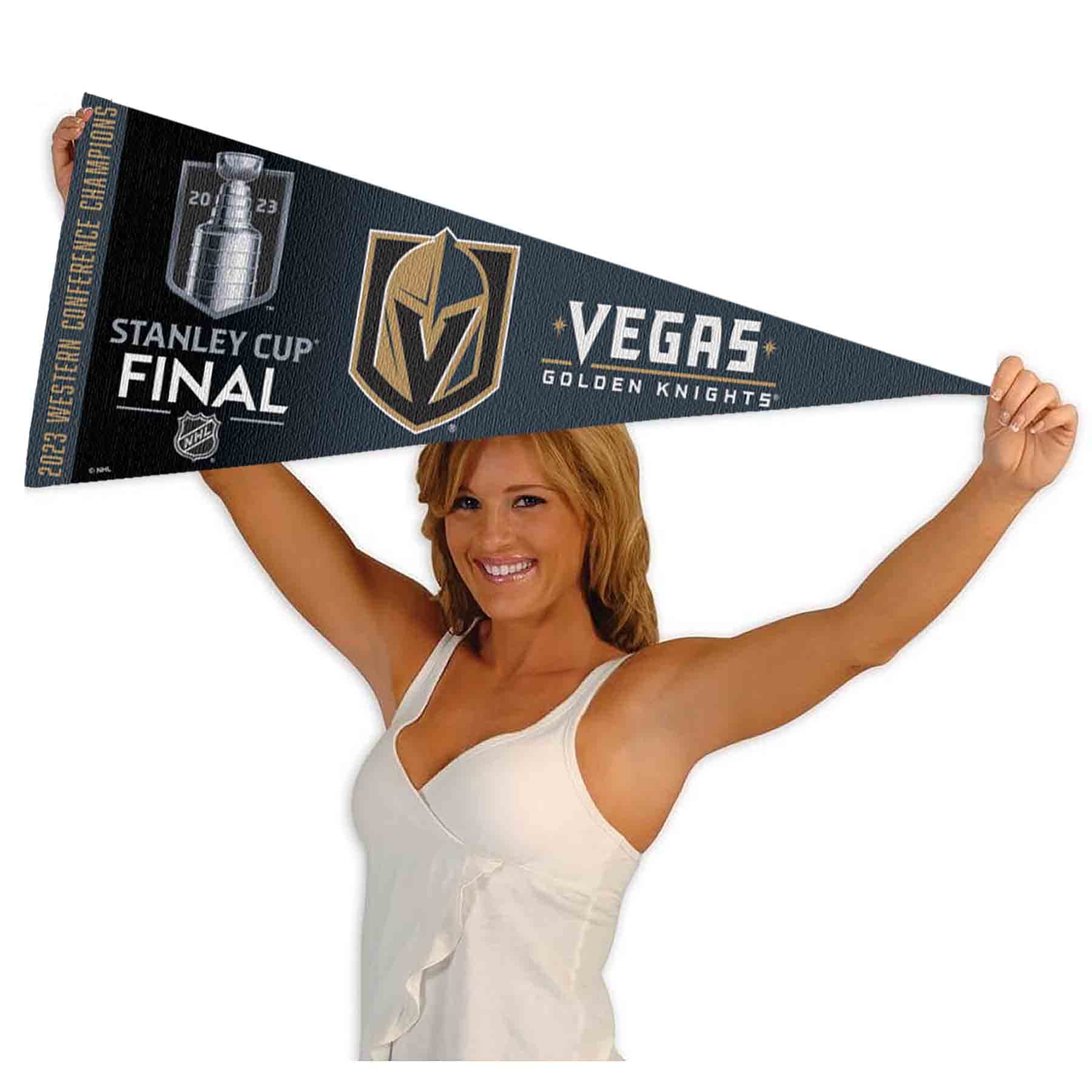 WinCraft Vegas Golden Knights 2023 Stanley Cup Final Pennant Flag - Sports Collectibles, Sports Memorabilia, Sports Fan Shop, Sports Gifts