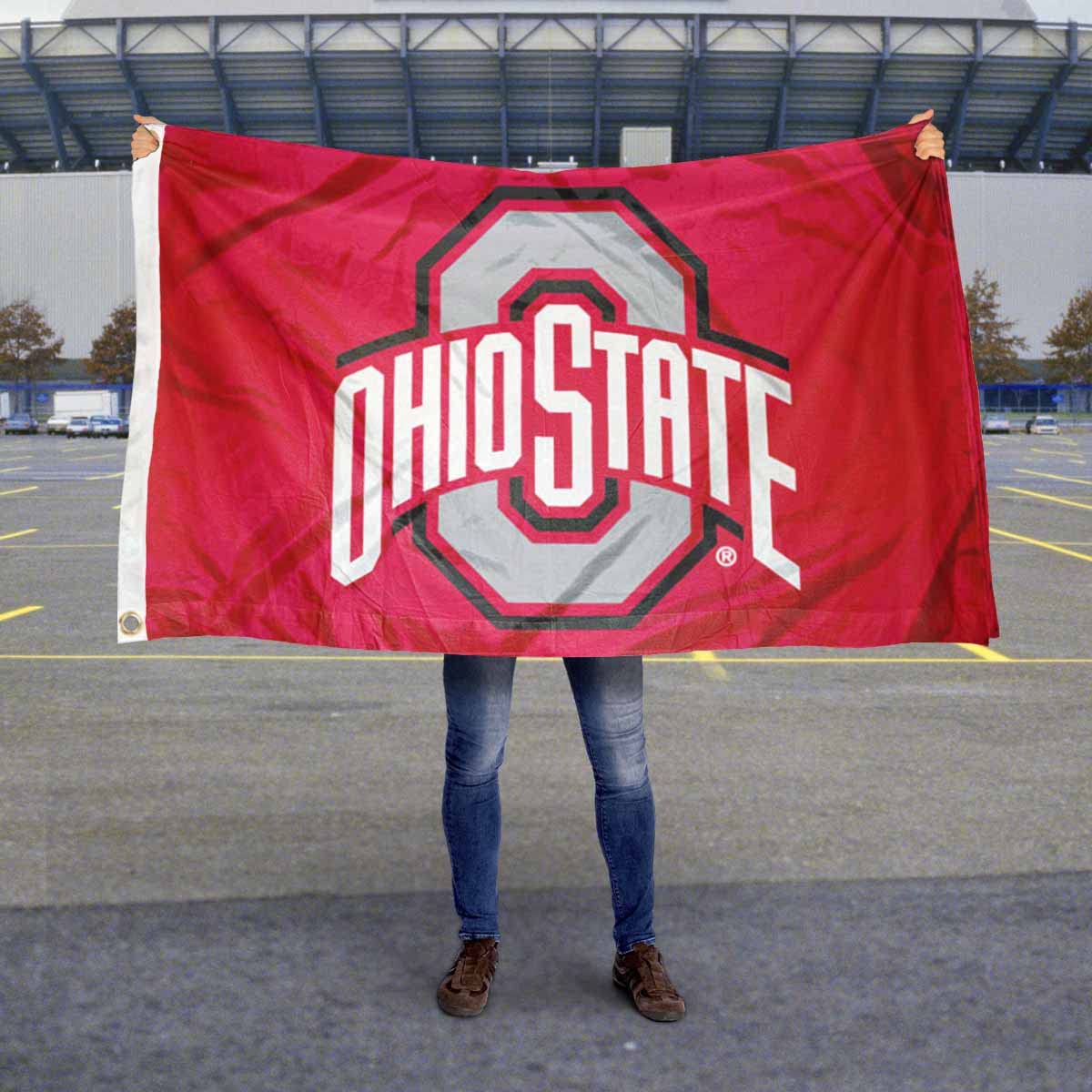 College Flags & Banners Co. Ohio State Flag OSU Buckeye Flag - Sports Collectibles, Sports Memorabilia, Sports Fan Shop, Sports Gifts