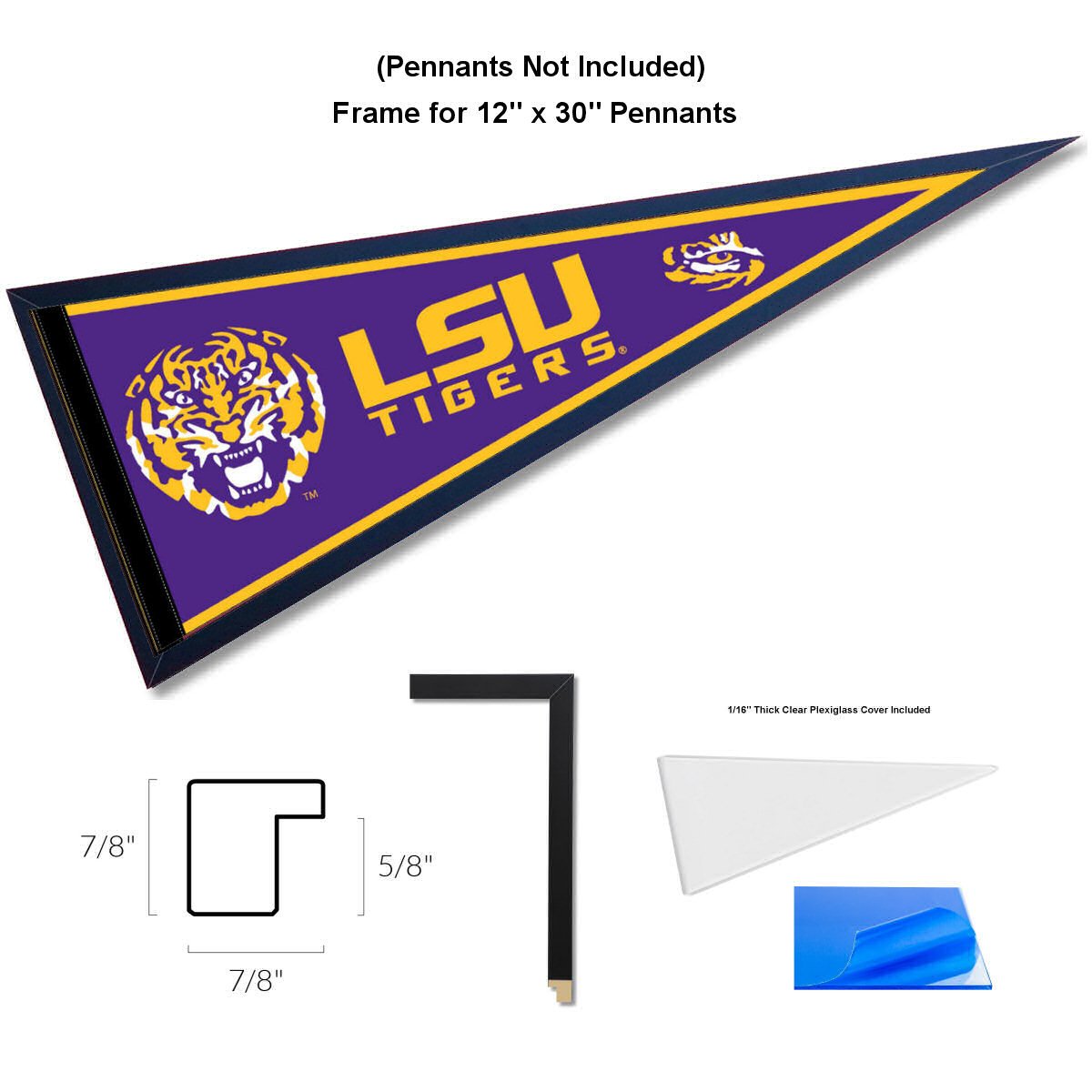 Pennant Frame for Team Pennants - Sports Collectibles, Sports Memorabilia, Sports Fan Shop, Sports Gifts