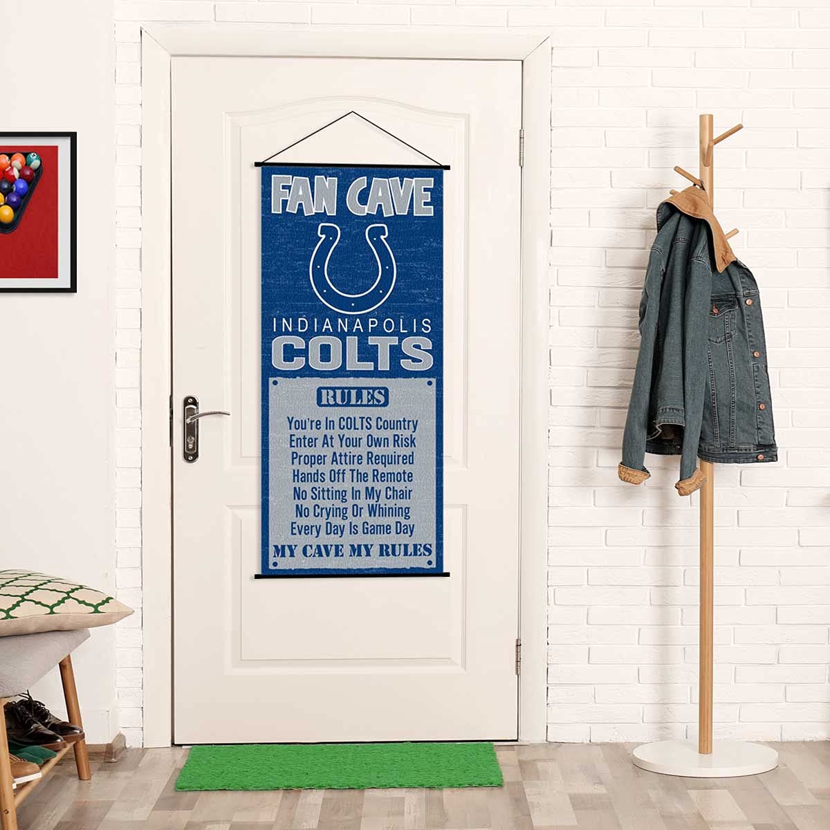 WinCraft Indianapolis Colts Man Cave Fan Banner Wall Door Scroll - Sports Collectibles, Sports Memorabilia, Sports Fan Shop, Sports Gifts