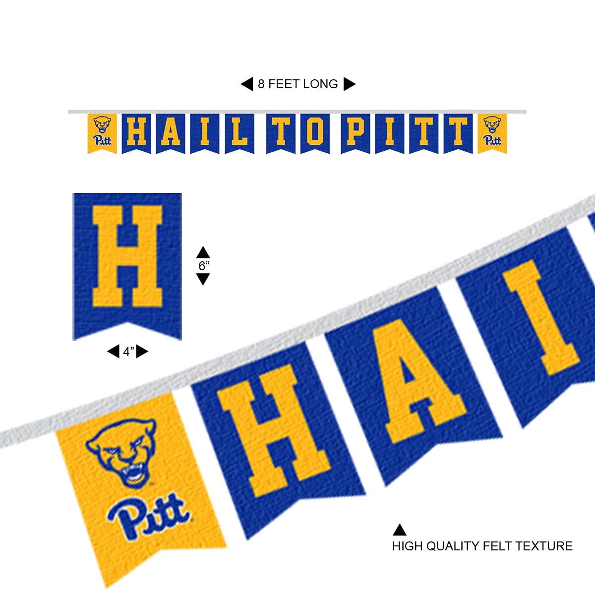Pittsburgh Panthers Banner String Pennant Flags - Sports Collectibles, Sports Memorabilia, Sports Fan Shop, Sports Gifts