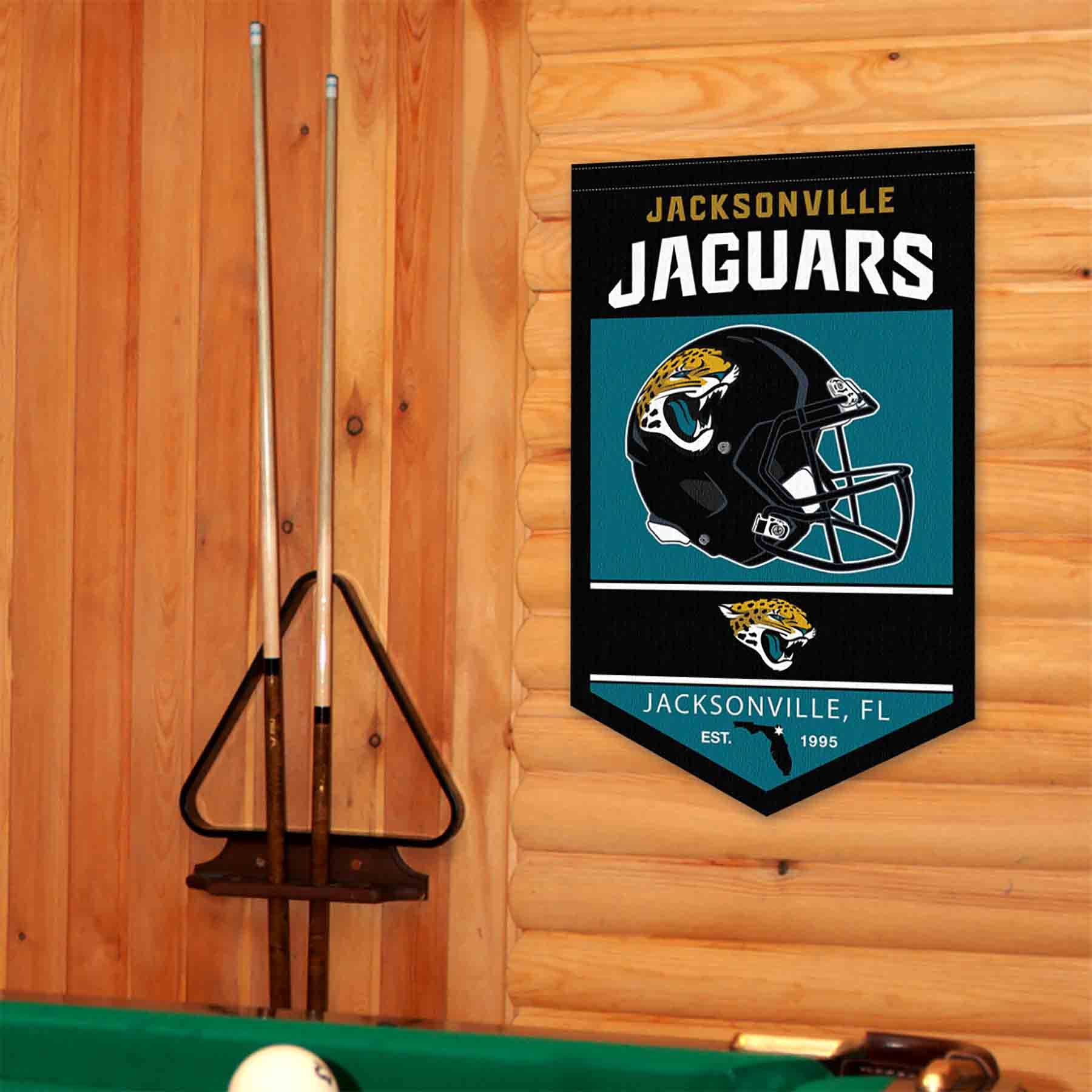 WinCraft Jacksonville Jaguars Heritage History Banner Pennant - Sports Collectibles, Sports Memorabilia, Sports Fan Shop, Sports Gifts