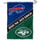 WinCraft House Divided Bills and Jets Double Sided Garden Flag - Sports Collectibles, Sports Memorabilia, Sports Fan Shop, Sports Gifts