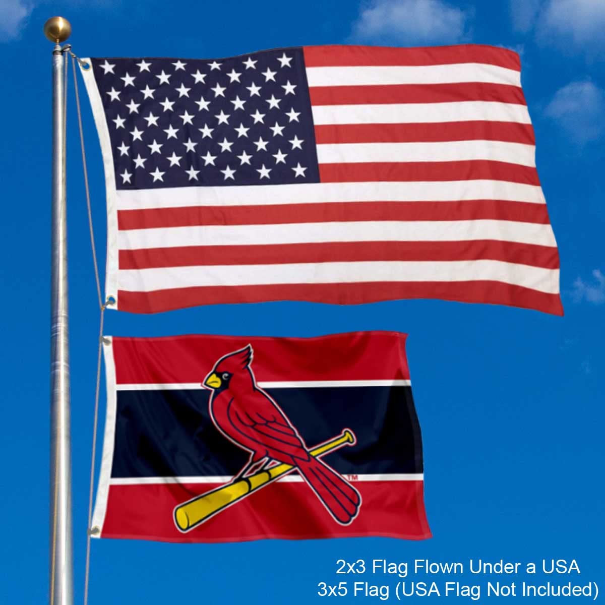 WinCraft St. Louis Cardinals 2x3 Foot Small Flag - Sports Collectibles, Sports Memorabilia, Sports Fan Shop, Sports Gifts