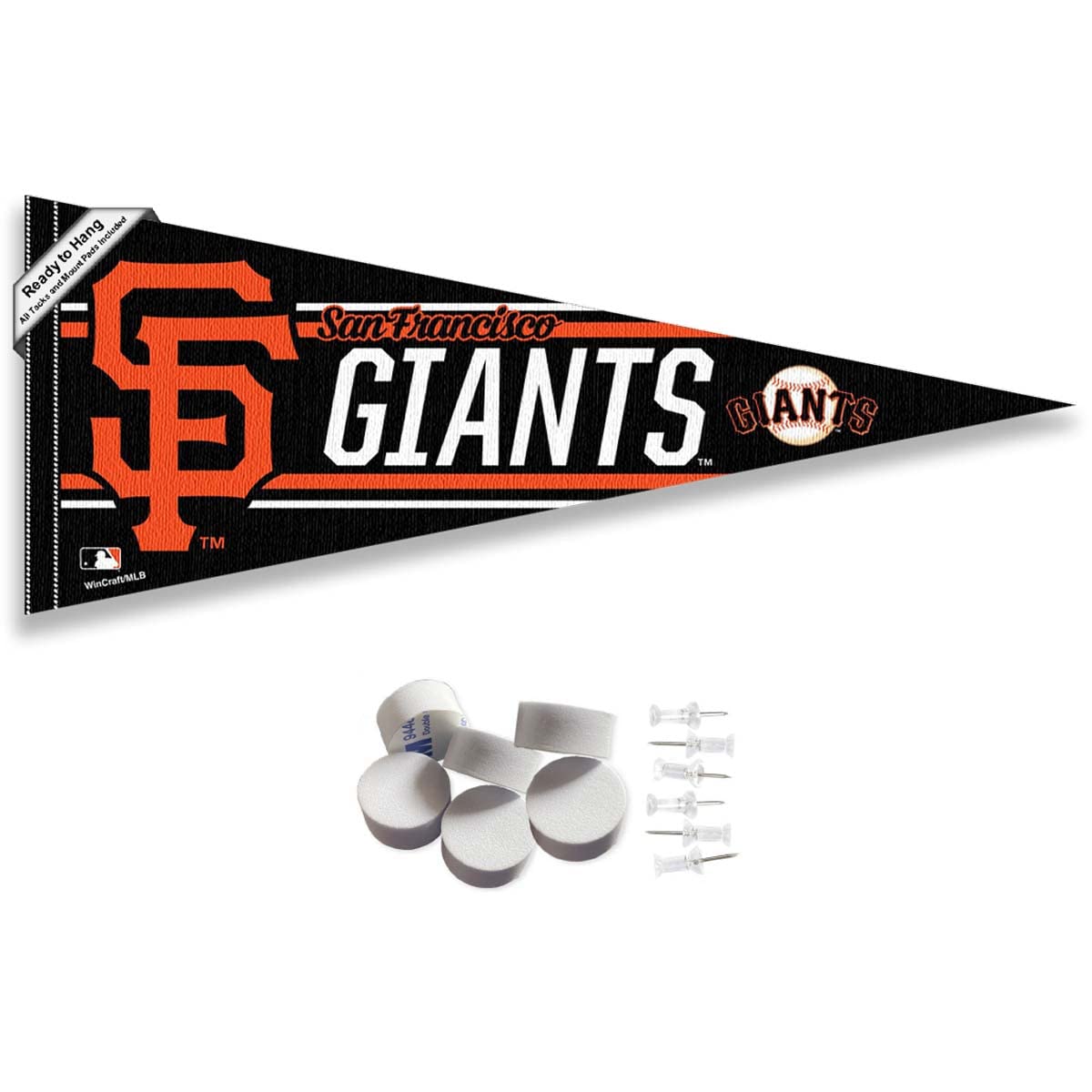 San Francisco Giants Pennant Banner and Wall Tack Pads - Sports Collectibles, Sports Memorabilia, Sports Fan Shop, Sports Gifts