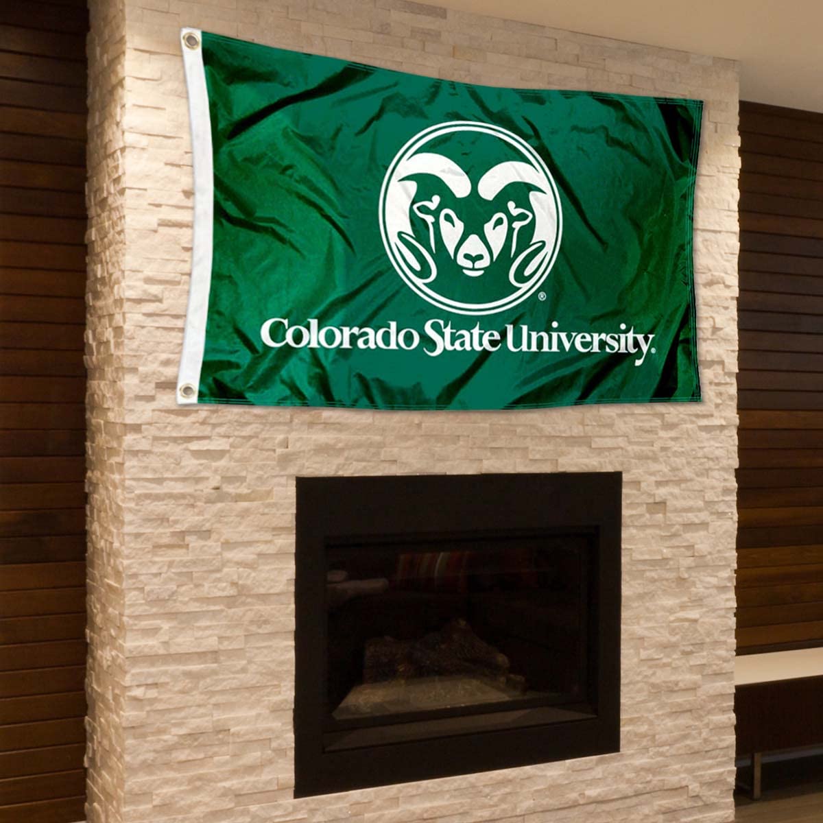 Colorado State Rams Small 2'x3' Flag and USA 3x5 Flag Set - Sports Collectibles, Sports Memorabilia, Sports Fan Shop, Sports Gifts