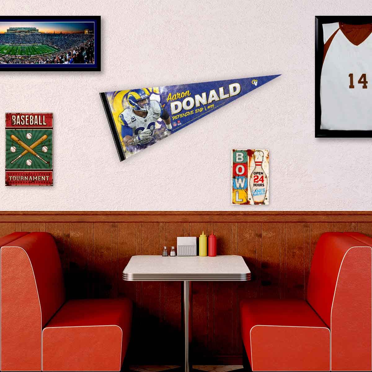 WinCraft Los Angeles Rams Donald Pennant Banner Flag - Sports Collectibles, Sports Memorabilia, Sports Fan Shop, Sports Gifts
