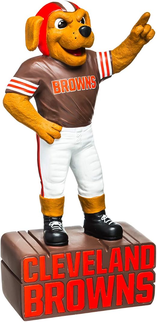 NFL Cleveland Browns Fun Colorful Mascot Statue 12 Inches Tall