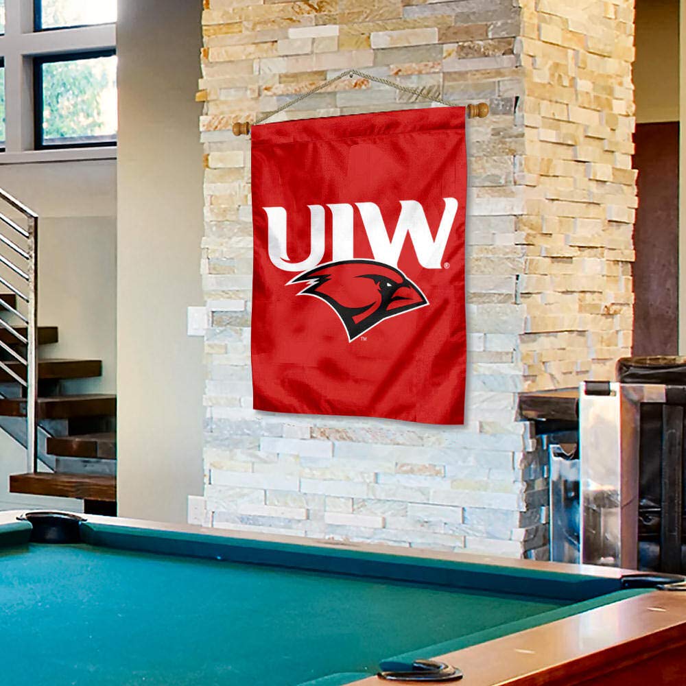 College Flags & Banners Co. Incarnate Word Cardinals Logo Double Sided House Flag and Wood Banner Pole Set - Sports Collectibles, Sports Memorabilia, Sports Fan Shop, Sports Gifts