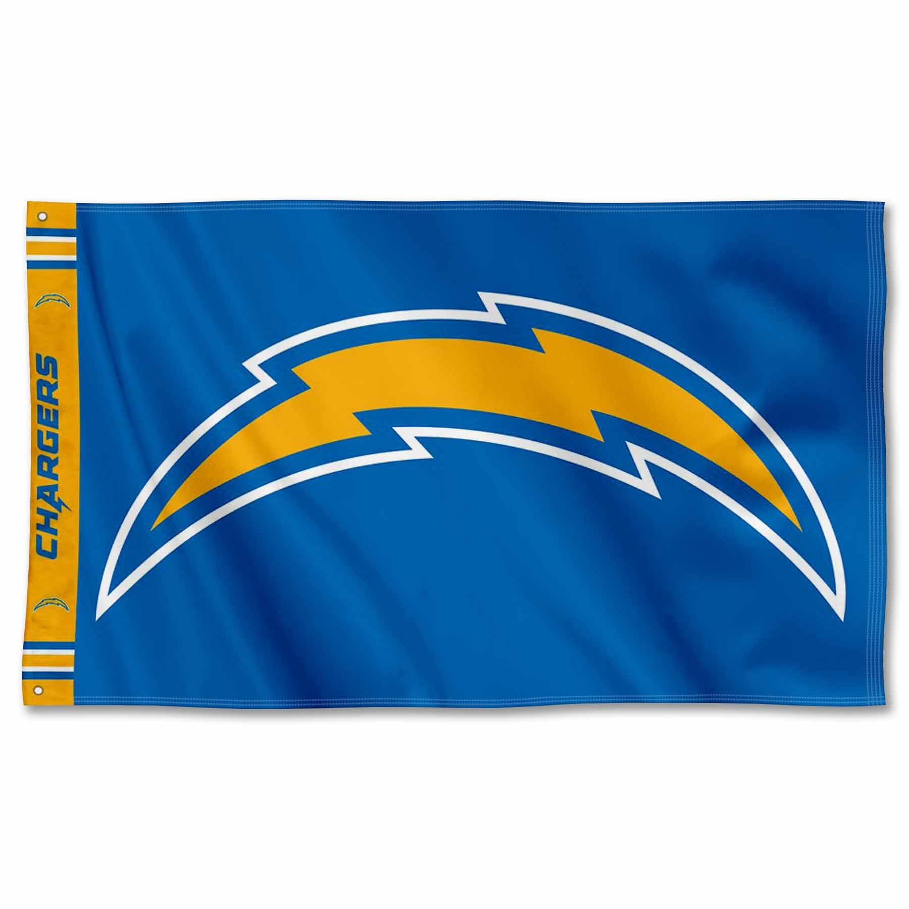 WinCraft Los Angeles Chargers Printed Header 3x5 Foot Banner Flag - Sports Collectibles, Sports Memorabilia, Sports Fan Shop, Sports Gifts