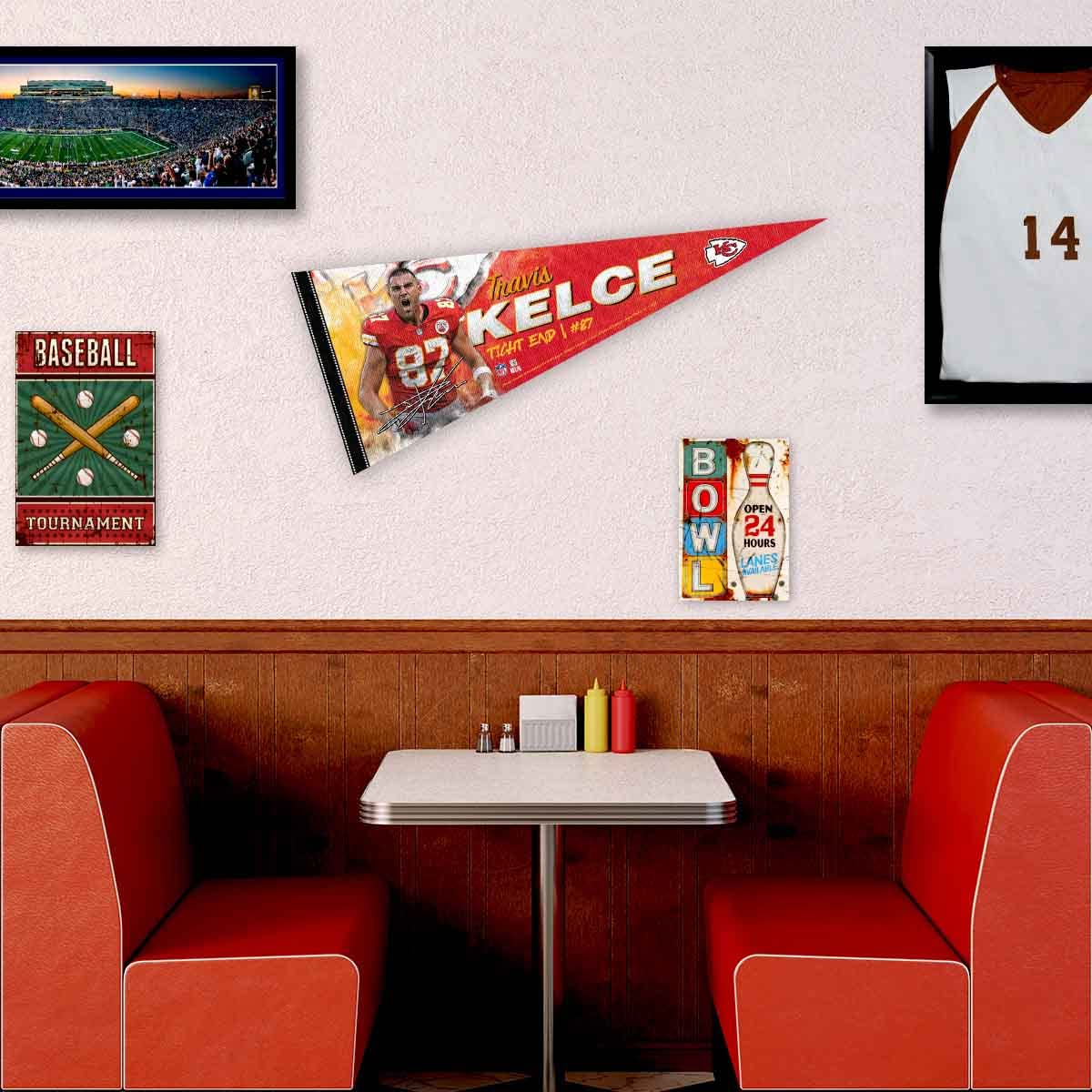 WinCraft Kansas City Chiefs Kelsey Pennant Banner Flag - Sports Collectibles, Sports Memorabilia, Sports Fan Shop, Sports Gifts