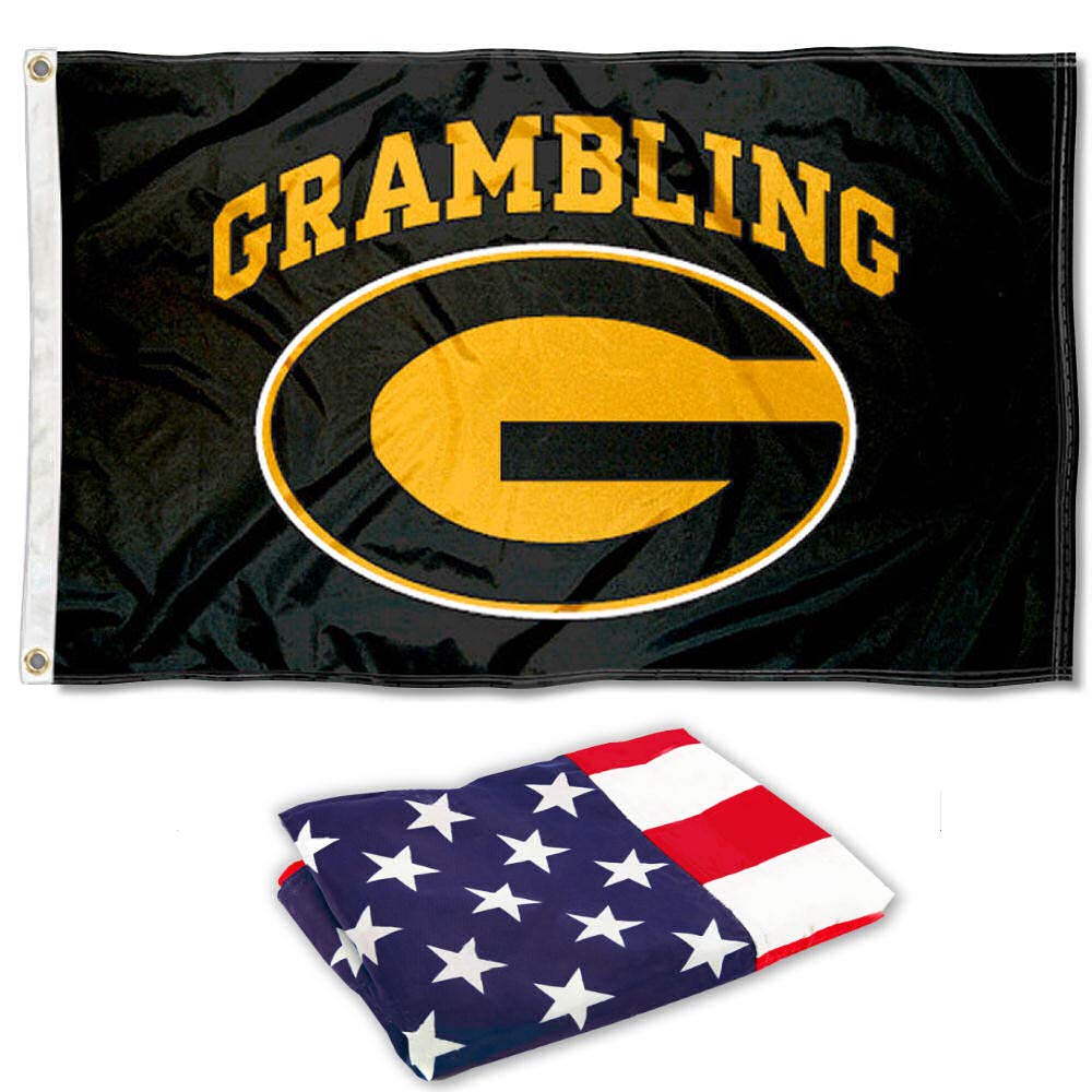 College Flags & Banners Co. Grambling State Tigers and USA 3x5 Foot Flag Set - Sports Collectibles, Sports Memorabilia, Sports Fan Shop, Sports Gifts
