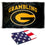 College Flags & Banners Co. Grambling State Tigers and USA 3x5 Foot Flag Set - Sports Collectibles, Sports Memorabilia, Sports Fan Shop, Sports Gifts